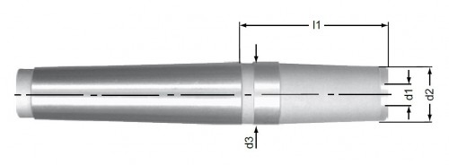 Ocelové MORSE prodloužení pro frézy se závitovým adaptérem s chlazením - metrický závit - MK STOPKA