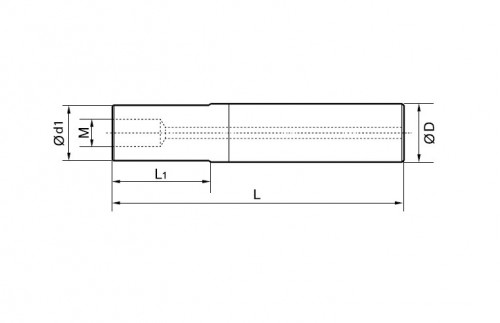 Ocelové prodloužení pro frézy se závitovým adaptérem s odlehčením - Q závit