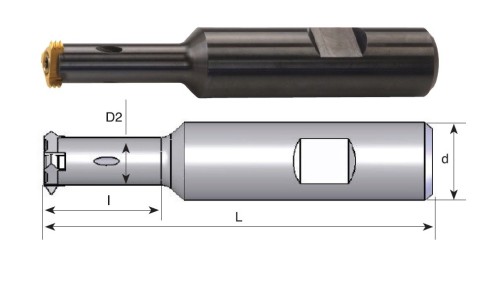 Ocelový vertikální korunkový držák s vnitřním chlazením