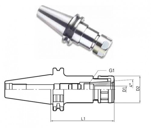 PŘESNÉ KLEŠTINOVÉ UPÍNAČE DIN6499ER - 0.003 KUŽEL