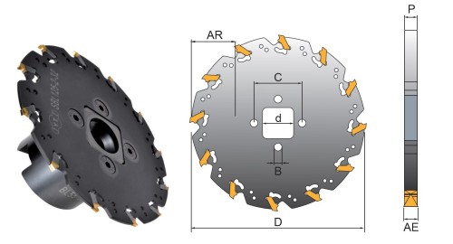 PŘESNÉ KOTOUČOVÉ NÁSTRČNÉ FRÉZY (PILOVÉ FRÉZY) na destičky LNGT.. NA DRÁŽKY, PROŘEZÁVÁNÍ A ŘEZÁNÍ