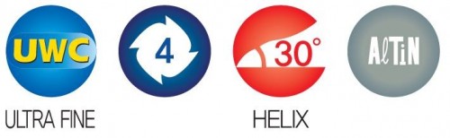 PRODLOUŽENÉ 4-BŘITÉ FRÉZY HRC65