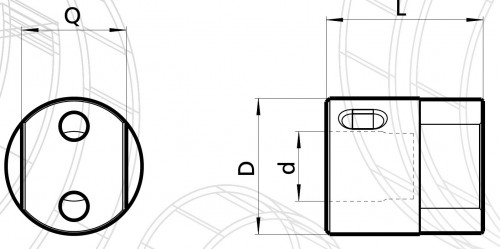 PRODLOUŽENÍ-ADAPTÉR-MONTÁŽNÍ BLOK PRO MIKRO KOMPENZACE PRO SYNCHRONNÍ ZÁVITOVÁNÍ