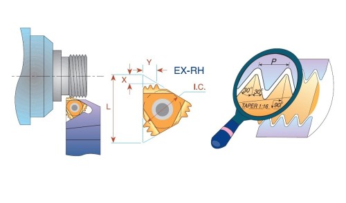 Pravé API Round 30° VÍCEZUBÉ destičky pro pravé držáky - KARBID P25C = (P15-P35)