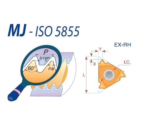 Pravé MJ 60° ISO5855 destičky pro pravé držáky - KARBID HBA = (H10-H25)+(S10-S25)
