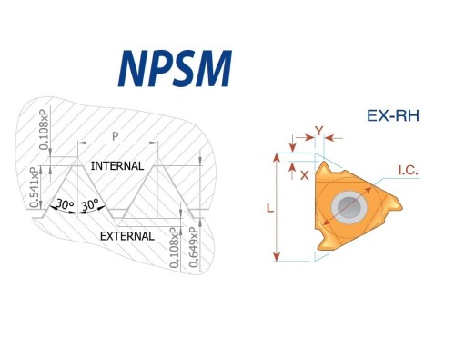 Pravé NPSM 60° destičky pro pravé držáky - KARBID MXC = (K10-K20)+(P10-P25)