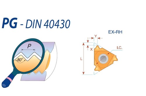 Pravé PG 80° DIN40430 destičky pro pravé držáky - nepovlakované K20 = (K10-K30)