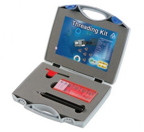 Pravé destičky částečný profil 60° (A60)/55° KARBID BXC = (P30-P50)+(K25-K40) s vnitřním pravým ULTRA-MINIATURNÍ držák v sadě na destičky IR..