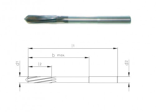 Precizní CERMET výstružníky se spirálovými drážkami - H7 DIN8093, tolerance stopky = h6 Precizní CERMET výstružníky se spirálovými drážkami - H7 DIN8093, tolerance stopky = h6