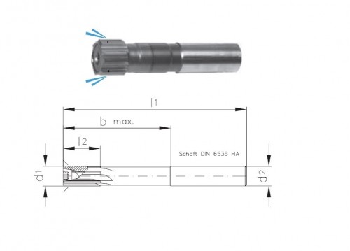 Precizní krátké výstružníky s přímými drážkami - H7 S CHLAZENÍM NA BŘIT PRO PRŮCHOZÍ DÍRY - TOP SPEED (VYSOKORYCHLOSTNÍ), tolerance stopky = h6 S PŘIPÁJENÝMI TVRDOKOVOVÝMI BŘITY