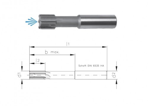 Precizní krátké výstružníky s přímými drážkami - H7 S CHLAZENÍM STŘEDEM PRO SLEPÉ OTVORY - TOP SPEED (VYSOKORYCHLOSTNÍ), tolerance stopky = h6 S PŘIPÁJENÝMI CERMET BŘITY Precizní krátké výstružníky s přímými drážkami - H7 S CHLAZENÍM STŘEDEM PRO SLEPÉ OTVORY - TOP SPEED (VYSOKORYCHLOSTNÍ), tolerance stopky = h6 S PŘIPÁJENÝMI CERMET BŘITY
