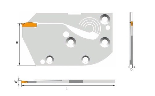 Primární kazety pro upichovací operace do Ø 80 mm - pravé