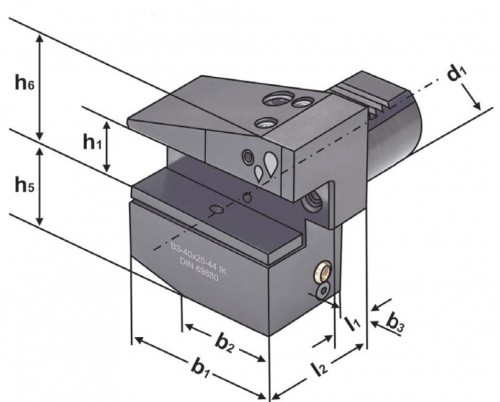 RADIÁLNÍ DRŽÁK  TVAR B3-PRAVÝ, KRÁTKÝ DIN 69880-VDI S CHLAZENÍM