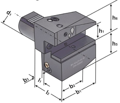 RADIÁLNÍ DRŽÁK  TVAR B4-LEVÝ, KRÁTKÝ DIN 69880-VDI S CHLAZENÍM