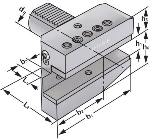 RADIÁLNÍ DRŽÁK TVAR B6-LEVÝ, DLOUHÝ DIN 69880-VDI
