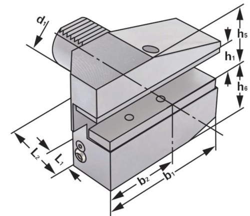 RADIÁLNÍ DRŽÁK TVAR B8-LEVÝ,DLOUHÝ DIN 69880-VDI