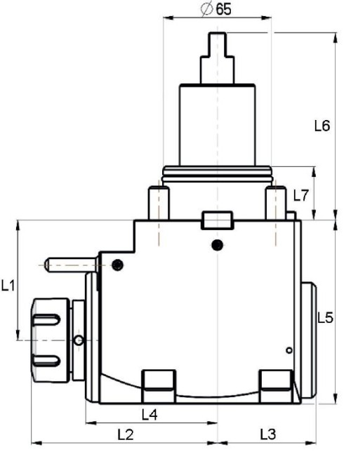 RADIÁLNÍ POHÁNĚNÝ DRŽÁK PRO FRÉZOVÁNÍ A VRTÁNÍ PRO VNĚJŠÍ CHLAZENÍ