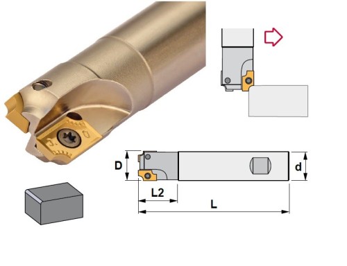 Rádiusové-čtvrtkruhové frézy na destičky ADMT1503R..