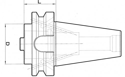 Redukce z BBT40 DUAL CONTACT JIS B 6339 (MAS403BT) na POLYGONÁLNÍ STOPKU PSC ISO26623
