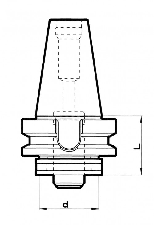 Redukce z BT JIS B 6339 (MAS403BT) na HSK-A-C DIN69893