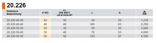 Redukce z BT JIS B 6339 (MAS403BT) na SK DIN69871/BT JIS B 6339 (MAS403BT)