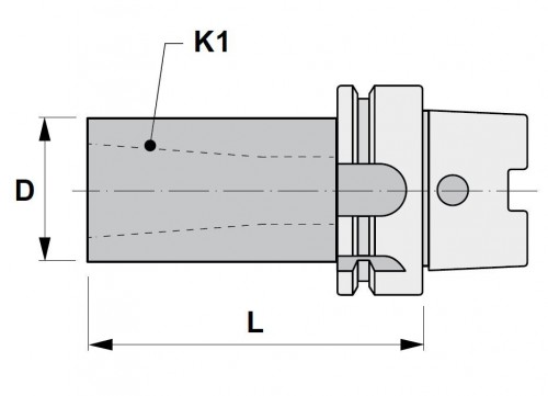 Redukce z HSK-A DIN69893 na MORSE STOPKU MK DIN228-A