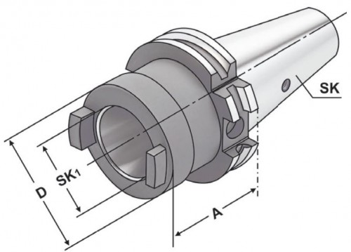 Redukce z SK DIN69871 na SK DIN69871/BT JIS B 6339 (MAS403BT)/ISO DIN2080