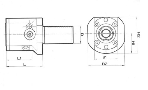 Redukce z VDI DIN69880 na POLYGONÁLNÍ STOPKU PSC ISO26623 - LEVÁ