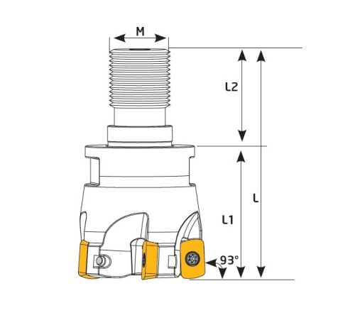 Rychloposuvové frézy se závitovým adaptérem na destičky EPMT.. s chlazením
