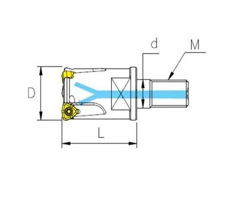 Rychloposuvové frézy se závitovým adaptérem na destičky WNMX.. s chlazením