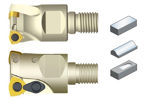 Rychloposuvové frézy se závitovým adaptérem na destičky WPGT.. s chlazením