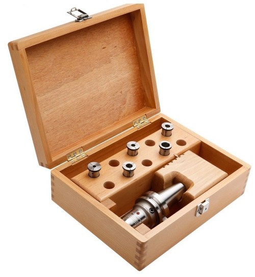 SADA HYDRAULICKÝ UPÍNAČ JIS B 6339 (MAS-BT) DUAL CONTACT S HYDRAULICKÝMI KLEŠTINAMI V DŘEVĚNÉM BOXU