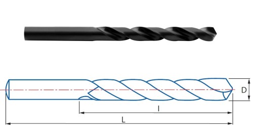 SADA STROJNÍCH ZÁVITNÍKŮ DIN371 "METRICKÉ" PRŮCHOZÍ BEZ LAMAČE HSSE 5%Co S VRTÁKY POD ZÁVITY HSS 118°  - h8, broušené DIN338N - KLASIKA OBECNÉ POUŽITÍ