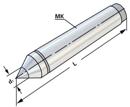 SOUSTRUŽNICKÉ OTOČNÉ HROTY-S TVRDOKOVOVOU KARBIDOVOU ŠPIČKOU - 60° DIN806HE