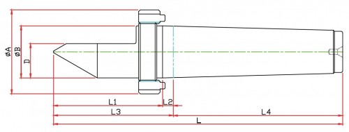 SOUSTRUŽNICKÉ OTOČNÉ HROTY-TYP LM-HN S ODTLAČOVACÍ MATICÍ