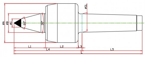 SOUSTRUŽNICKÉ OTOČNÉ HROTY-TYP NCBC-60°/30°PRODLOUŽENÉ PROVEDENÍ HROTU S TVRDOKOVOVOU ŠPIČKOU