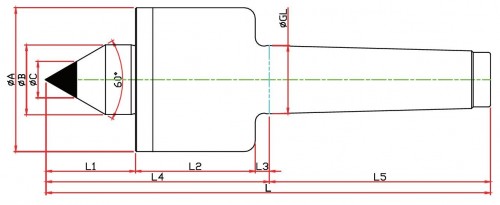 SOUSTRUŽNICKÉ OTOČNÉ HROTY-TYP SMC - 60° PROVEDENÍ S TVRDOKOVOVOU ŠPIČKOU