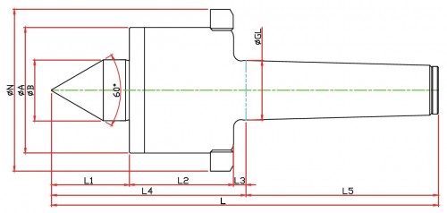 SOUSTRUŽNICKÉ OTOČNÉ HROTY-TYP SMPN - 60° PROVEDENÍ S ODTLAČOVACÍ MATICÍ
