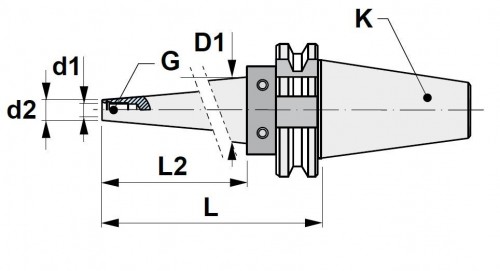 SPECIÁLNÍ ANTIVIBRAČNÍ UPÍNAČE PRO FRÉZY SE ZÁVITEM, BALANCOVÁNO 15.000 r.p.m. G-6,3 S CHLAZENÍM