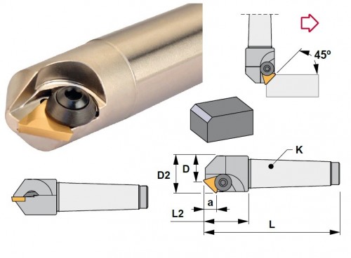 SRÁŽECÍ FRÉZY - MORSE STOPKA MK3 na destičky TPUN1603../TPKN..
