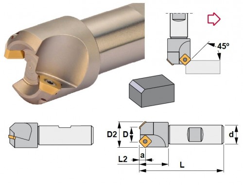 SRÁŽECÍ FRÉZY - WELDON na destičky SEHT1204../SEMT1204..