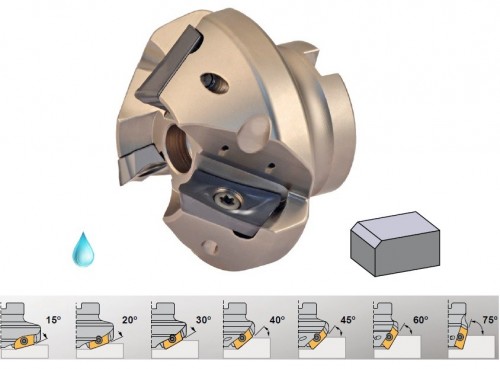 SRÁŽECÍ FRÉZY 15 - 75° S CHLAZENÍM na destičky ADKT2206..
