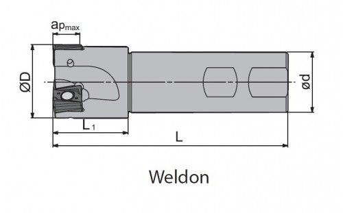 STOPKOVÉ FRÉZY NA PLOCHU A DO ROHU NA DESTIČKY ANGX.. - WELDON