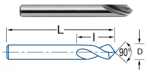 STŘEDICÍ VRTÁK HSS 5%Co 90° STŘEDICÍ VRTÁK HSS 5%Co 90°