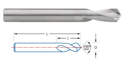 STŘEDICÍ VRTÁK Z TVRDOKOVU PRO CNC STROJE 120° STŘEDICÍ VRTÁK Z TVRDOKOVU PRO CNC STROJE 120°