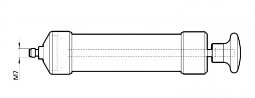 STŘÍKAČKA NA DOPLNĚNÍ TANKU PRO SYNCHRONNÍ ZÁVITOVÁNÍ S INTEGROVANÝM MAZACÍM SYSTÉMEM - SMĚŠOVAČEM VZDUCHU A OLEJE