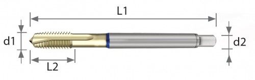 STROJNÍ ZÁVITNÍKY PRŮCHOZÍ S LAMAČEM DSC "GAS (BSP) 55°" DIN5156 - VYSOCE VÝKONNÉ