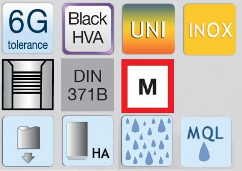 STROJNÍ ZÁVITNÍKY PRŮCHOZÍ S LAMAČEM HSSE+VAP "METRICKÉ" DIN371 - 6G UNIVERZÁLNÍ