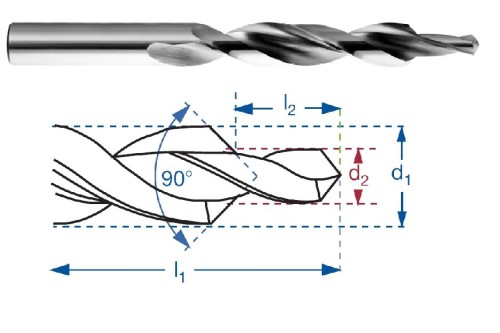 STUPŇOVITÉ VRTÁKY HSS - DIN8374