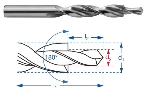 STUPŇOVITÉ VRTÁKY HSS - DIN8376